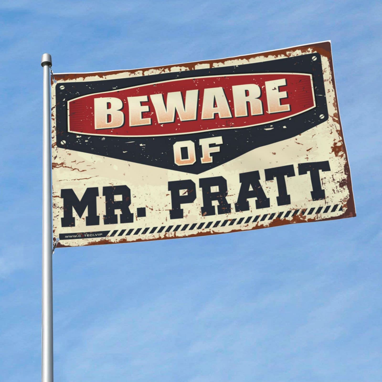 Drapeau de M. Pratt grand format pour dortoir universitaire et extérieur