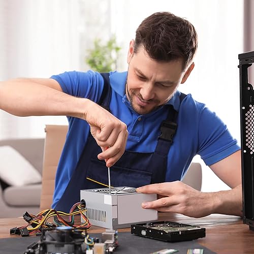 Miniatura 4 de Chumia 12 destornilladores de bolsillo magnéticos con una sola hoja de cabeza plana mini tapas y clips, destornillador de bolsillo pequeño para