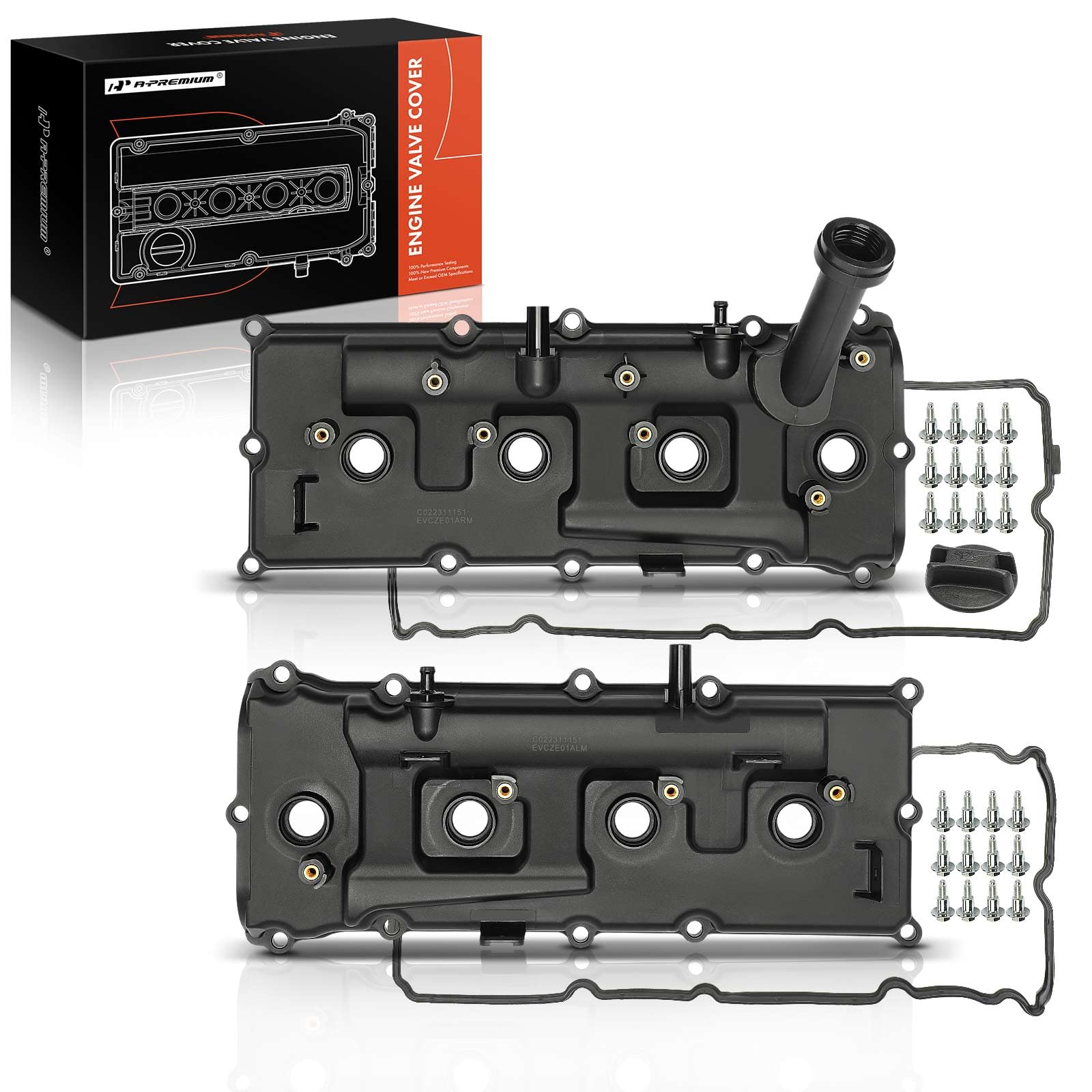 A-Premium Engine Valve Cover with Gasket & Oil Filler Cap & Bolts Compatible with Nissan Pathfinder 2008-2012, Titan Armada 2007-2015, NV2500 NV3500 2012-2017 & Infiniti QX56 2007-2010, V8 5.6L