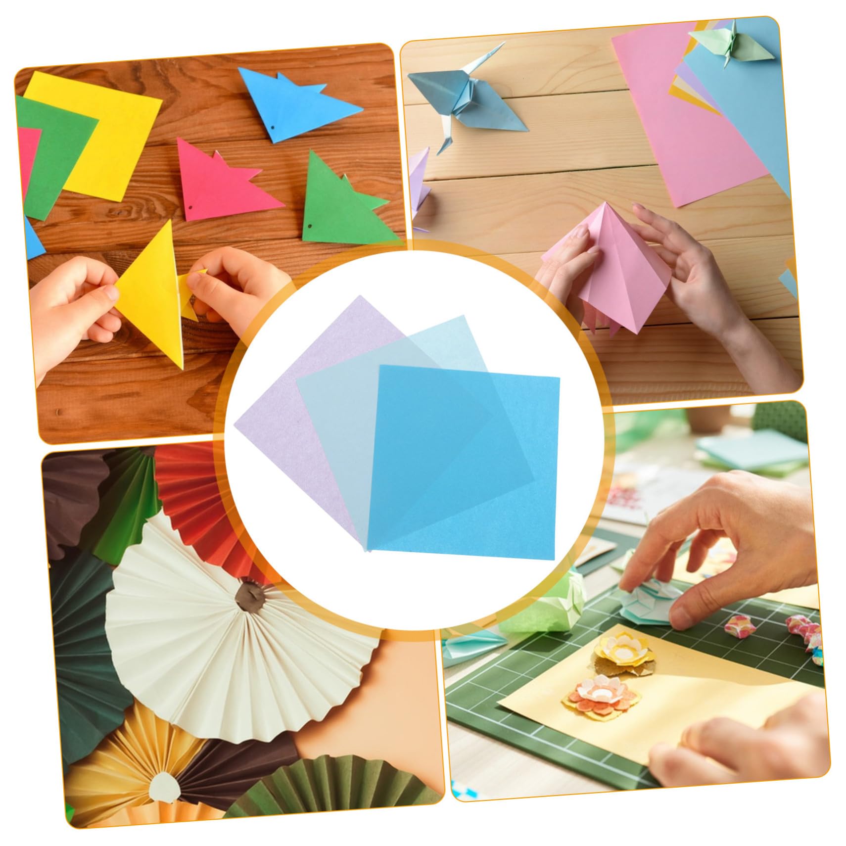 Papel de Origami de Colores para Niños, Cuadrado 15cm, 600 Hojas