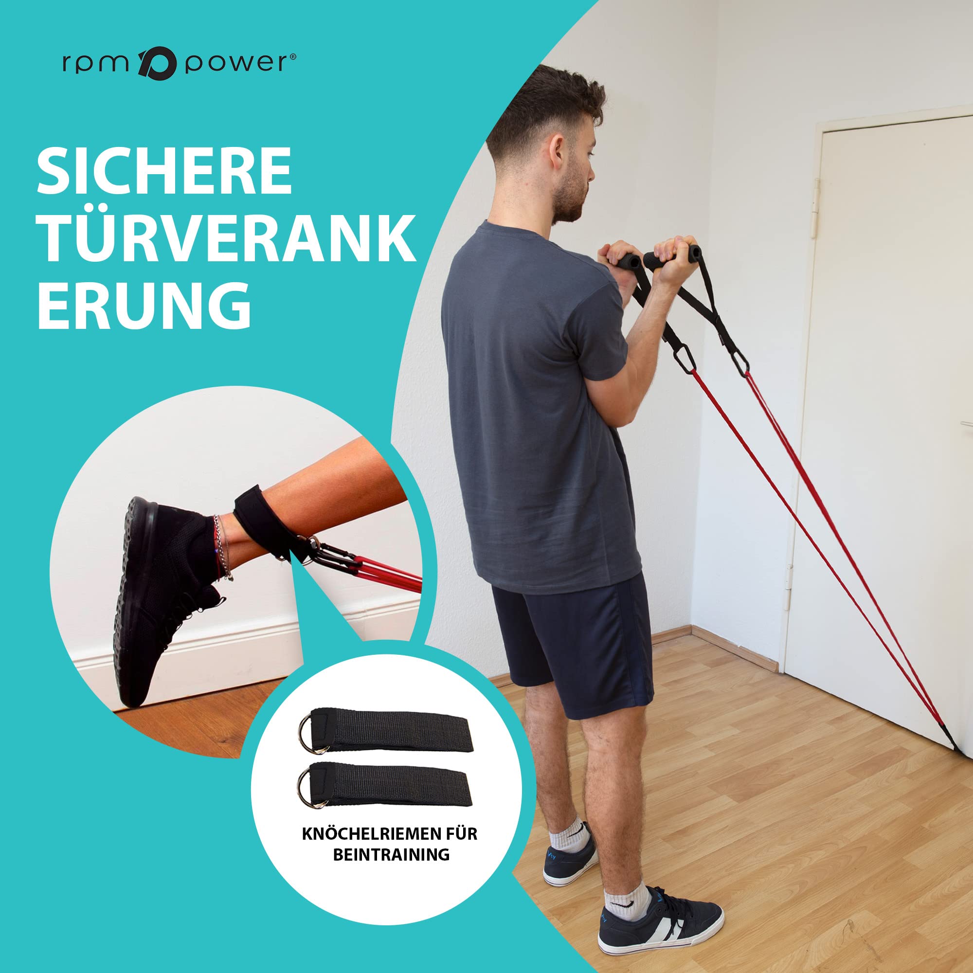 PowerBands Resistance Bänder - Professionelle Widerstandsbänder für Krafttraining, Beweglichkeit, Dehnen, Yoga und Mehr