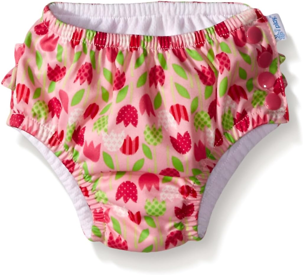 Green Sprouts Unisex-Baby Ruffle Snap Reusable Absorbent Swim Diaper