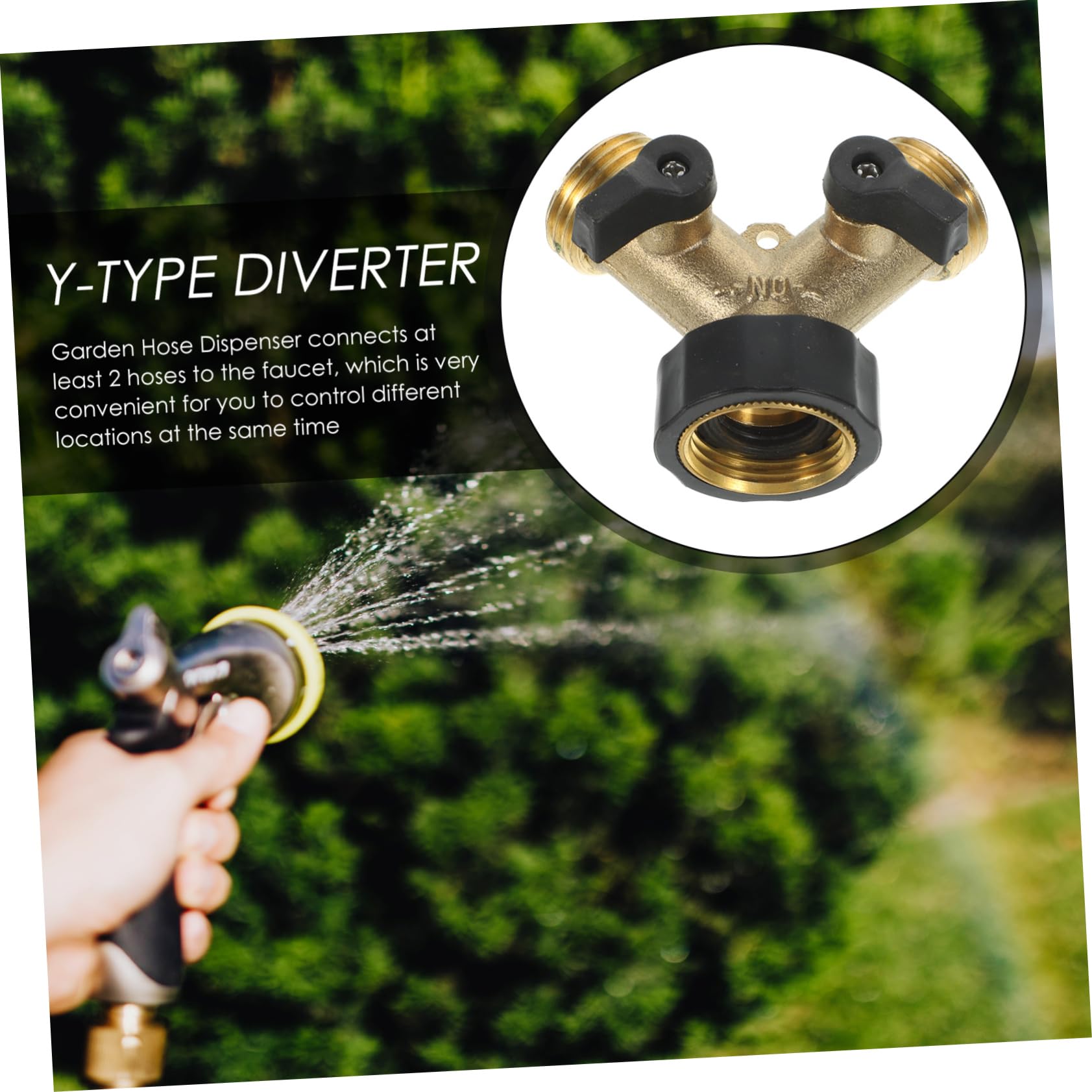 2 Pezzi Raccordo Splitter per da Y Connettore Rapido con Valvole Controllo Regolabili Adattatore per Rubinetto da Installazione e Controllo per e Giardinaggio