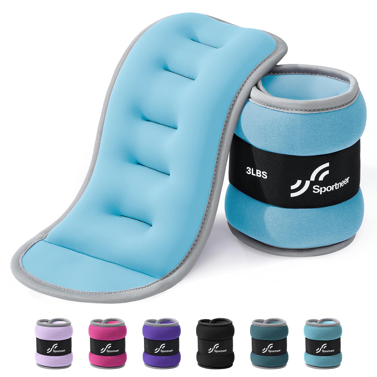 Sportneer Ankle Wrist Weights for Women Men Pair of 1/2/4/6/10 LBS Options