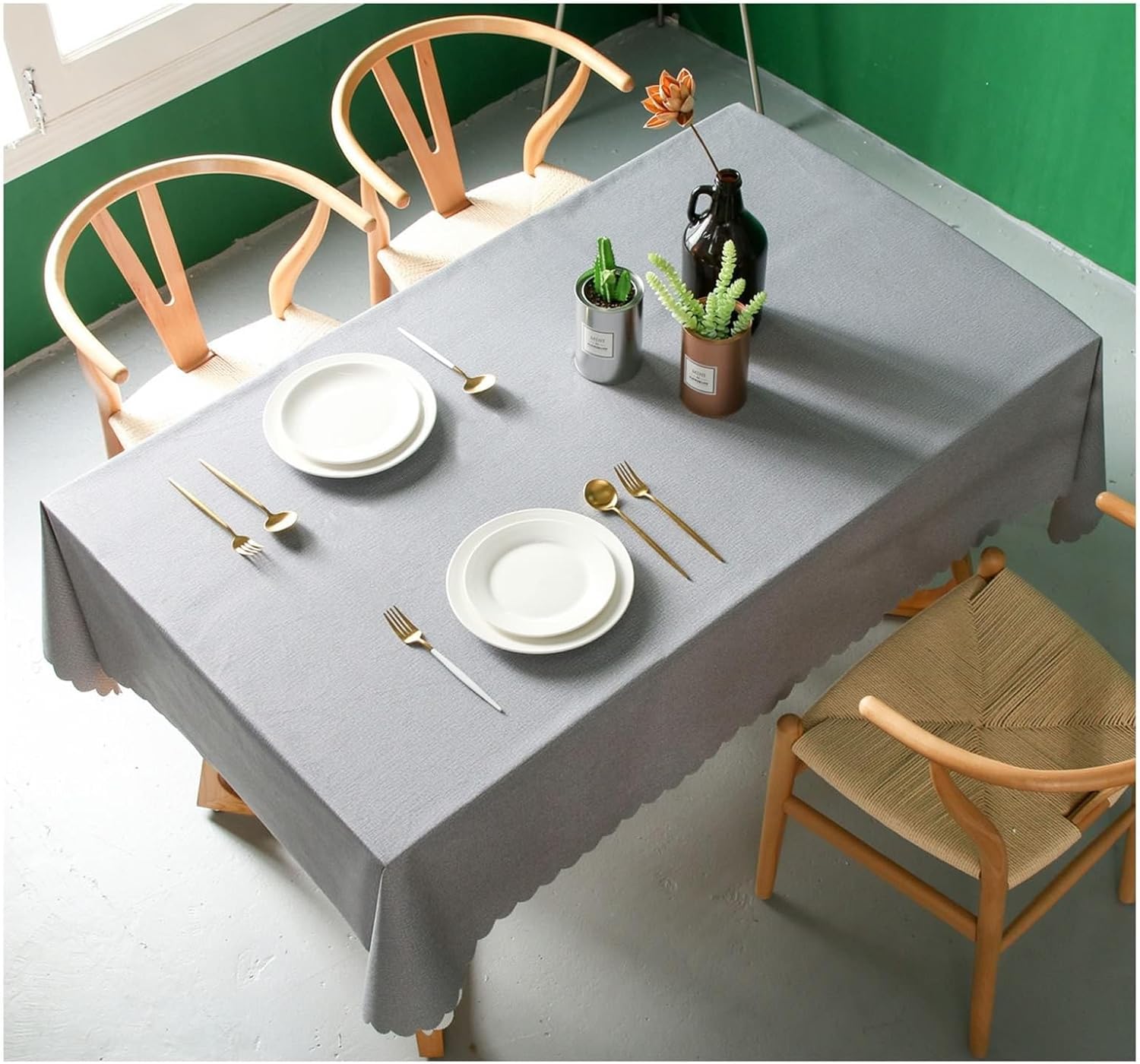 FBHFSUIEF Table Cloth Rectangle,Tablecloth PVC Tablecloths(130x180cm)