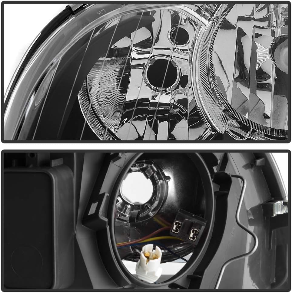 ACANII - For [Factory Halogen Model] 2006-2008 Audi A4 S4 Black OE Style Headlights Headlamps Assembly Pair Left+Right