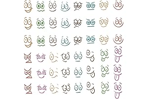 Maydahui - The Ultimate Artistic Expression with 48 Pcs Funny Facial Expressions Sticker