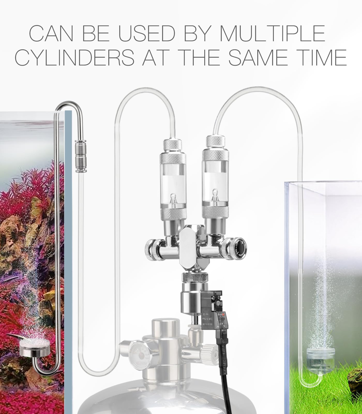 Répartiteur de CO2 pour aquarium - Valve de régulation 2 voies dédiée au générateur de CO2
