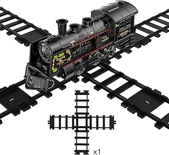 Hot Bee 1 Pcs Train Tracks Accessories Cross Train Track Railroad Building Toy Railway Rail for Hot Bee 30 Series Alloy Train Set, Gifts for 3 4 5 6 7 8+ Year Old Kids (Size:5CM/1.96IN)