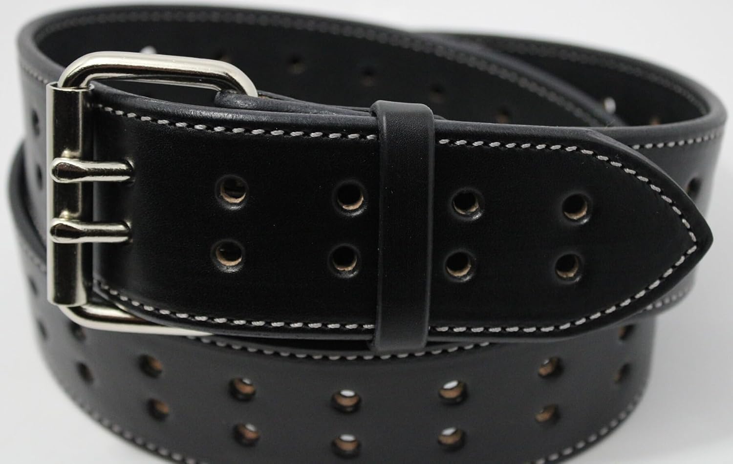 Construction Grade, Two Prong, Heavy Duty, Full Grain Leather Belt, 2” Wide, Made in USA
