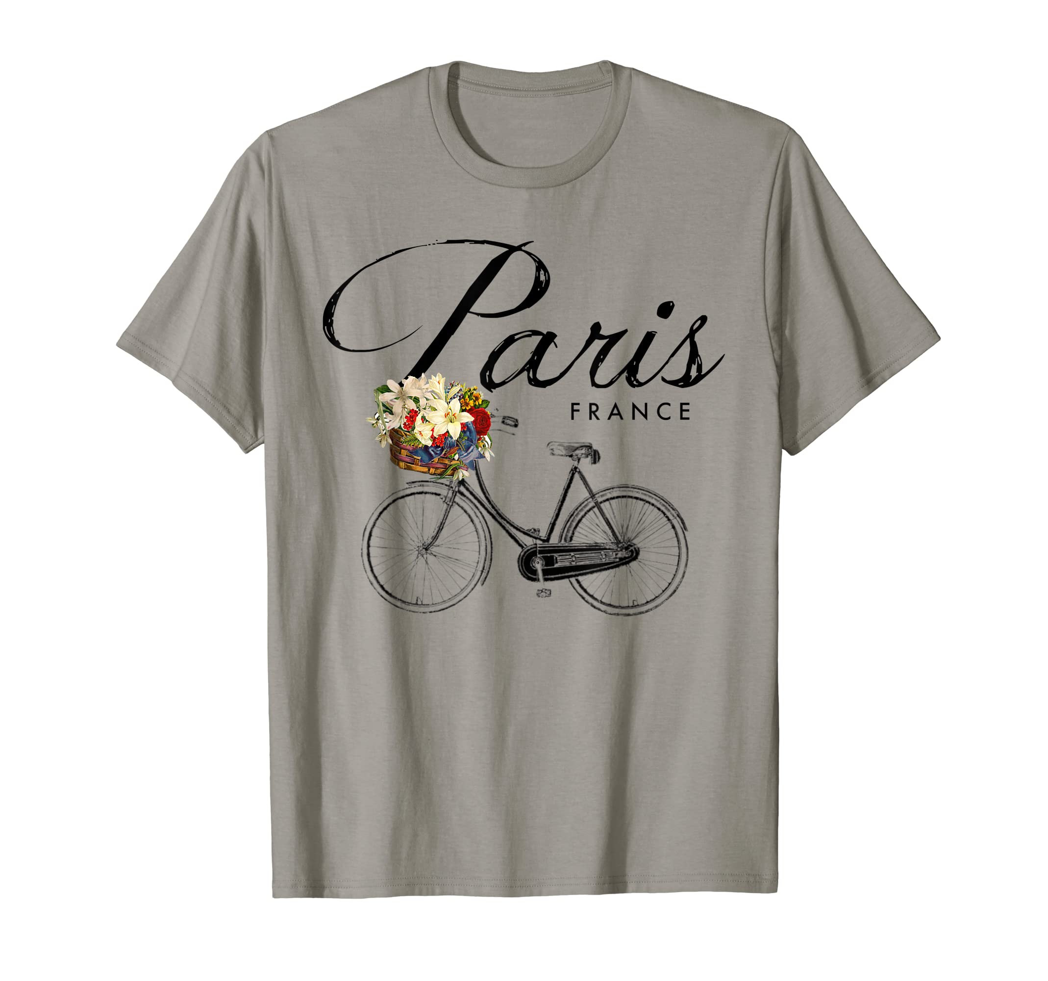 Paris France Souvenir Shirt, Paris Bike Image T-Shirt