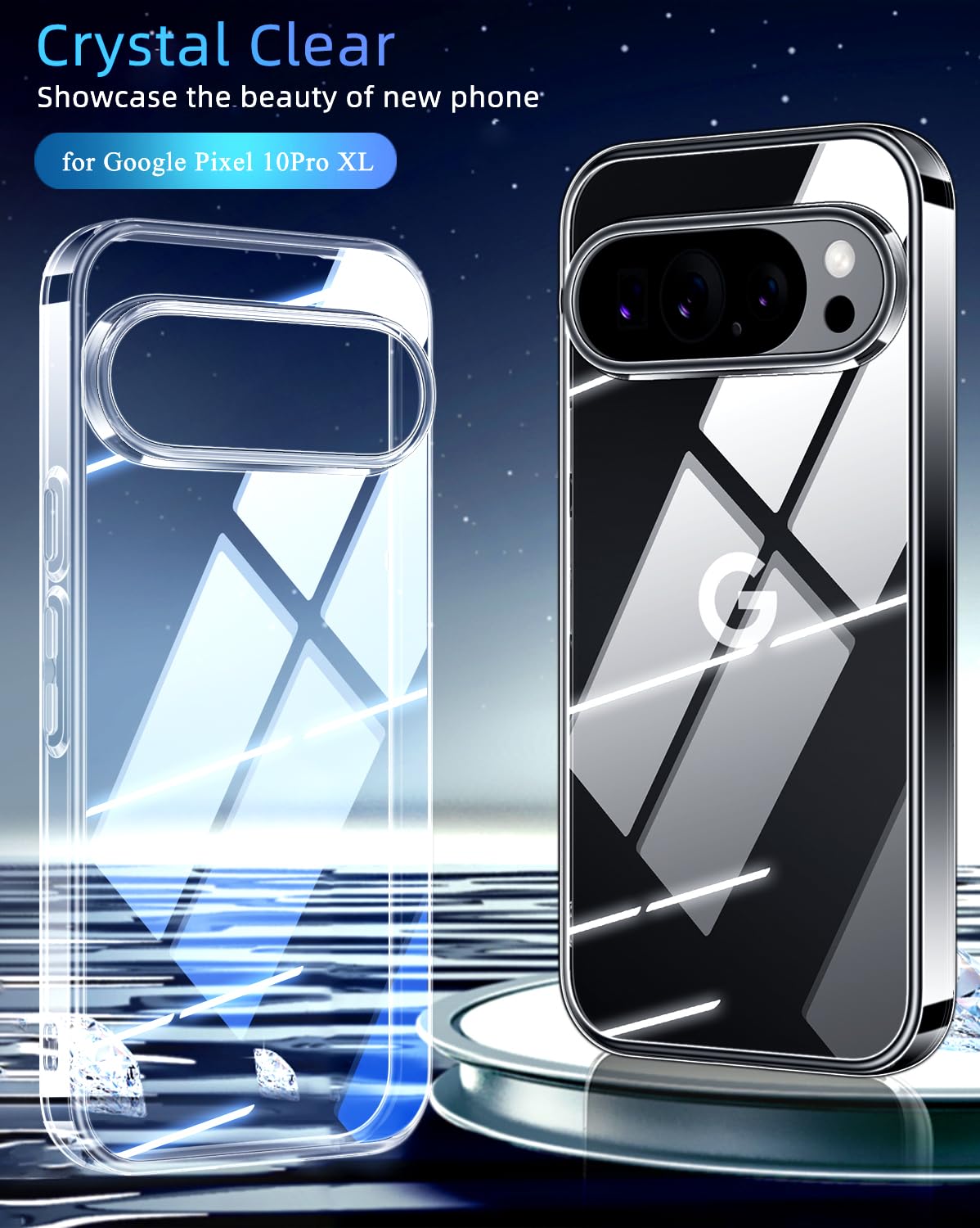 X-level Cover Compatibile con Google Pixel 10 Pro XL, Custodia Trasparente Ultra Slim Sottile e Antigraffio Antigiallo Protezione in Morbida Case per Google Pixel 10 Pro XL-Trasparente