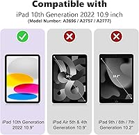 Vista 2 de MoKo Funda para iPad de 10 generación 2022, carcasa trasera translúcida de policarbonato duro delgado para iPad de 10.9 pulgadas 2022, compatible