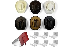 Modern JP Adhesive Hat Hooks for Wall (6-Pack)