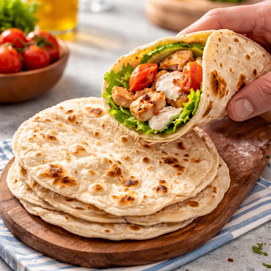 RevoPiada Piadina Piada Cheto, Low Carb, Keto Friendly, Pronta da Farcire - 4 Confezioni da 2 Piade ciascuna - 1 Piada da 80g