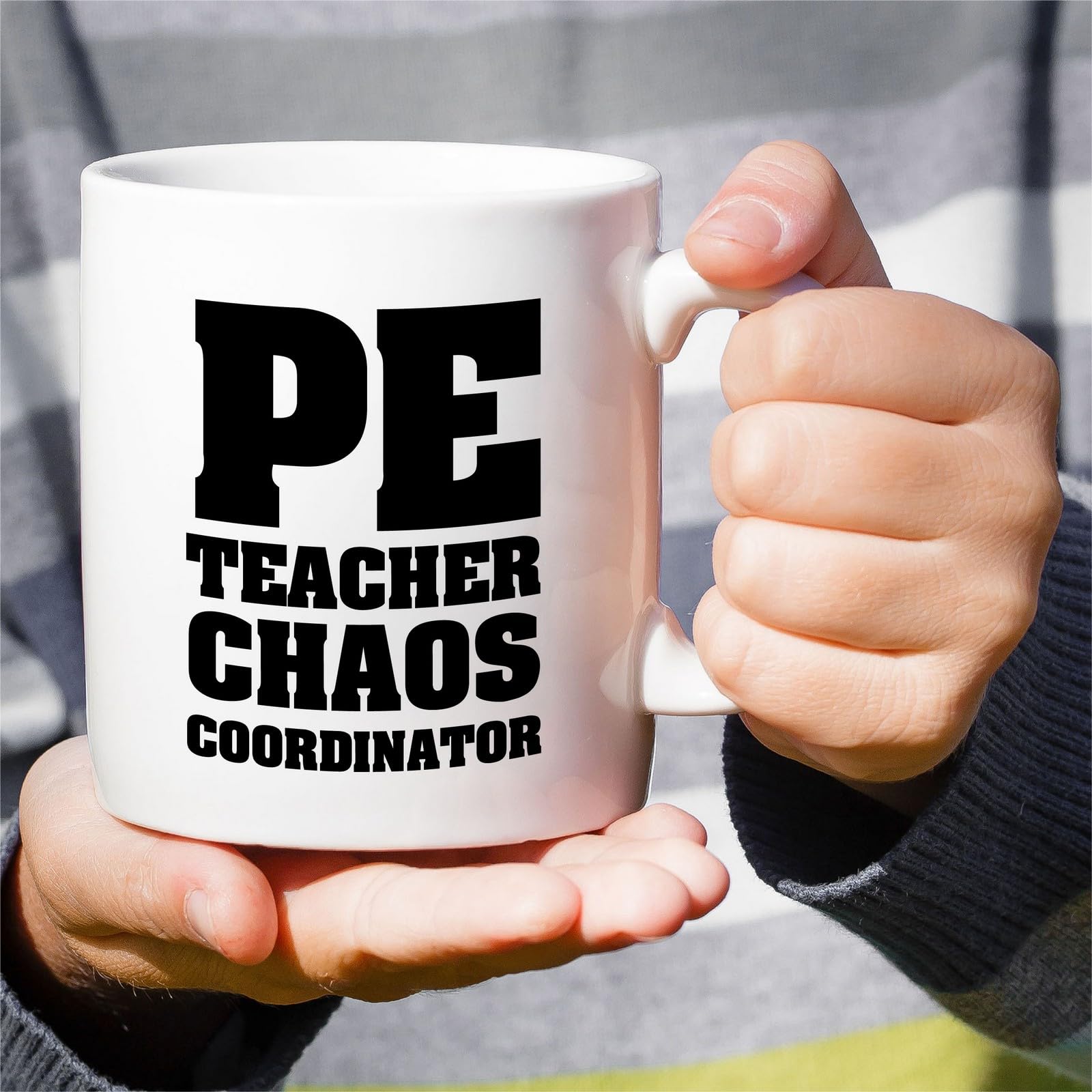 Retreez Funny PE Teacher Mug - PE Teacher Chaos Coordinator - 11 Oz Ceramic Coffee Or Tea Cup - Hilarious Gift for Physical Education Teachers - Ideal for Appreciation, Birthday and Energizing Break