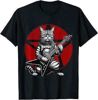 Heavy Metal Cats and Death Metal Music Rock Guitar