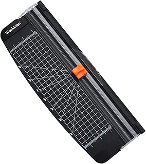 Small Paper Trimmer, Portable Paper Cutter for Label, Origami, Card, Photo, Coupon, Scrapbook, Cardstock, Laminated Paper, and Craft Project