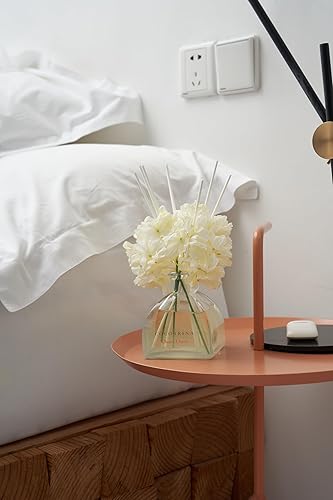 Miniatura 7 de COCORRÍNA Difusor de varillas Difusor de varillas de lino limpio de 8.5 onzas con 8 varillas para decoración de estantes de baño del hogar