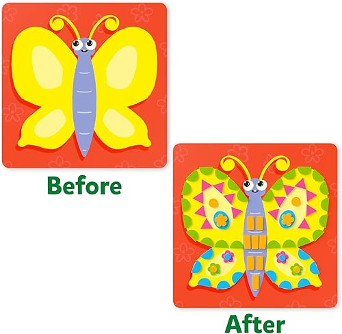 Miniatura 5 de Skillmatics Actividad artística con calcomanías de espuma Animales, rellenos de calcetines, diversión sin desorden para niños, más de 800