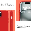 YATWIN Silicone Back Case for iPhone 15 Plus, Soft-Touch Phone Back Cover for Apple iPhone 15 Plus - Red gallery image