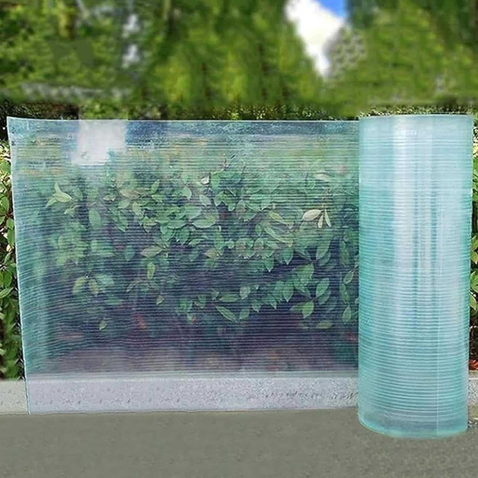 Paneles de techo de policarbonato transparente personalizables resistentes a los rayos UV de 0,6 x 5 m, ligeros, perfectos para invernaderos, toldos de jardín y estructuras al aire libre.