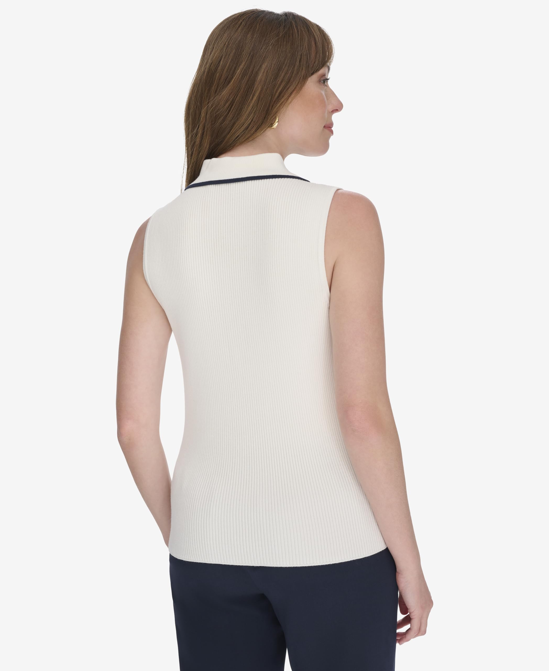 Tommy Hilfiger Damen Polo Sweater Sleeveless Top Ärmelloses Poloshirt (1er Pack)