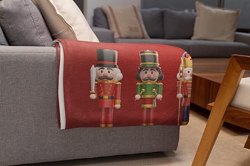 Miniatura 3 de Manta personalizada de cascanueces  Mantas cálidas y peludas de Navidad  Manta de felpa para sofá  Ropa de cama de Navidad  Decoración para el hogar