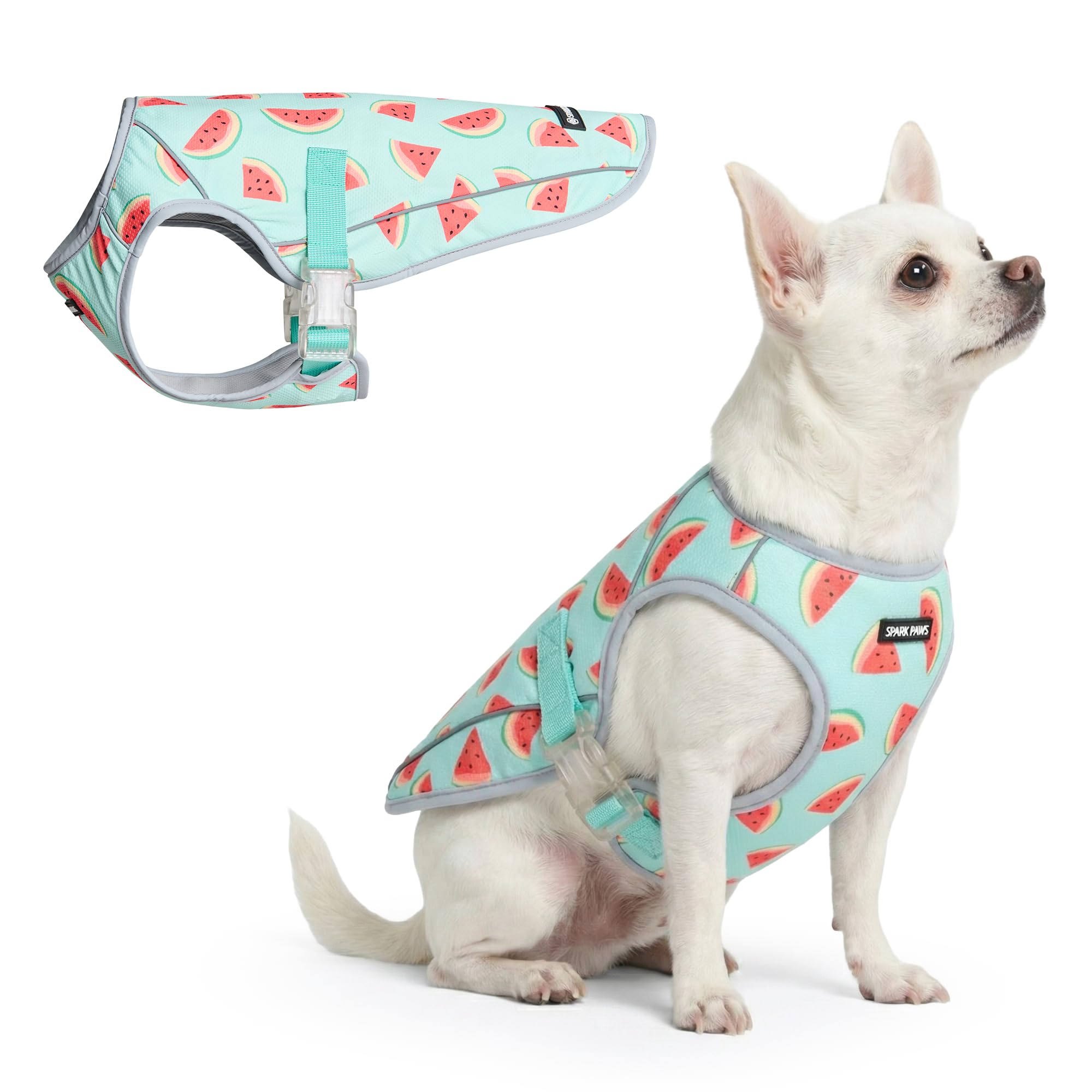 Spark Paws Dog Cooling Vest - Evaporative Summer Cooling, SPF-50 Protection