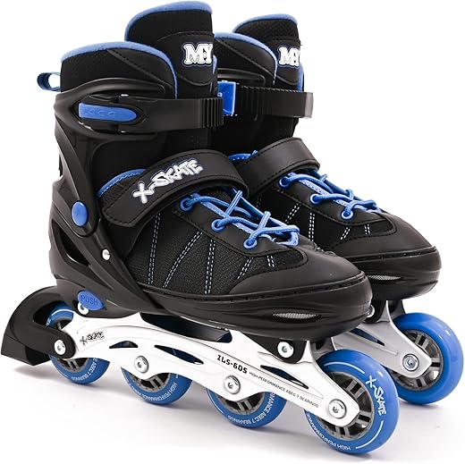 M.Y X-Skate Adjustable Inline Roller Skates with Built In Adjusters Kids Roller...