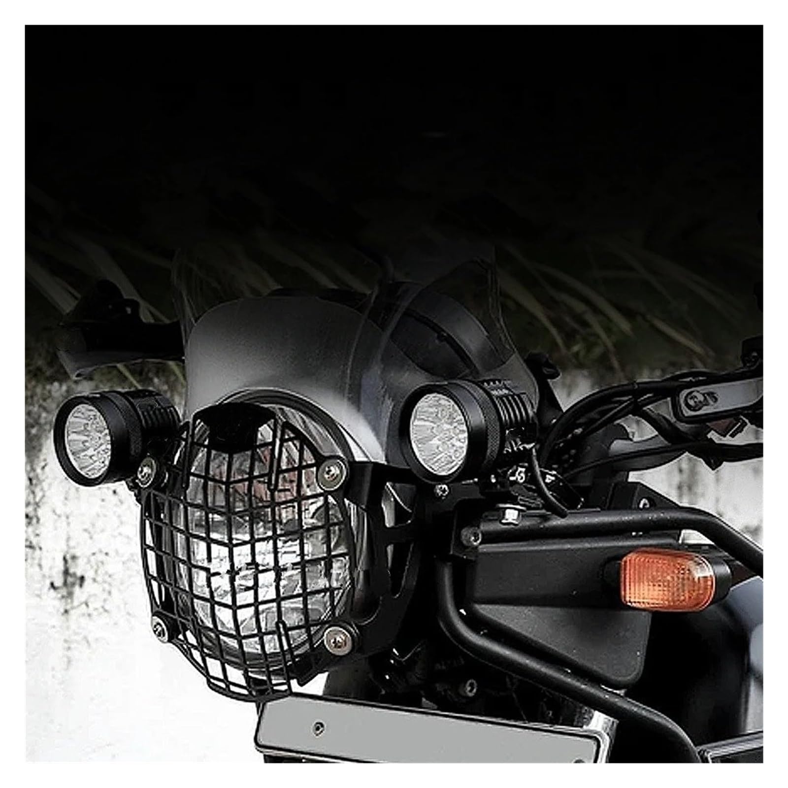 Protecteur Phare Moto Pour Royal Pour Enfield Pour L'himalaya 2016-2021 Moto Aluminium Phare Calandre Garde Avant Lampe Couvercle Protecteur