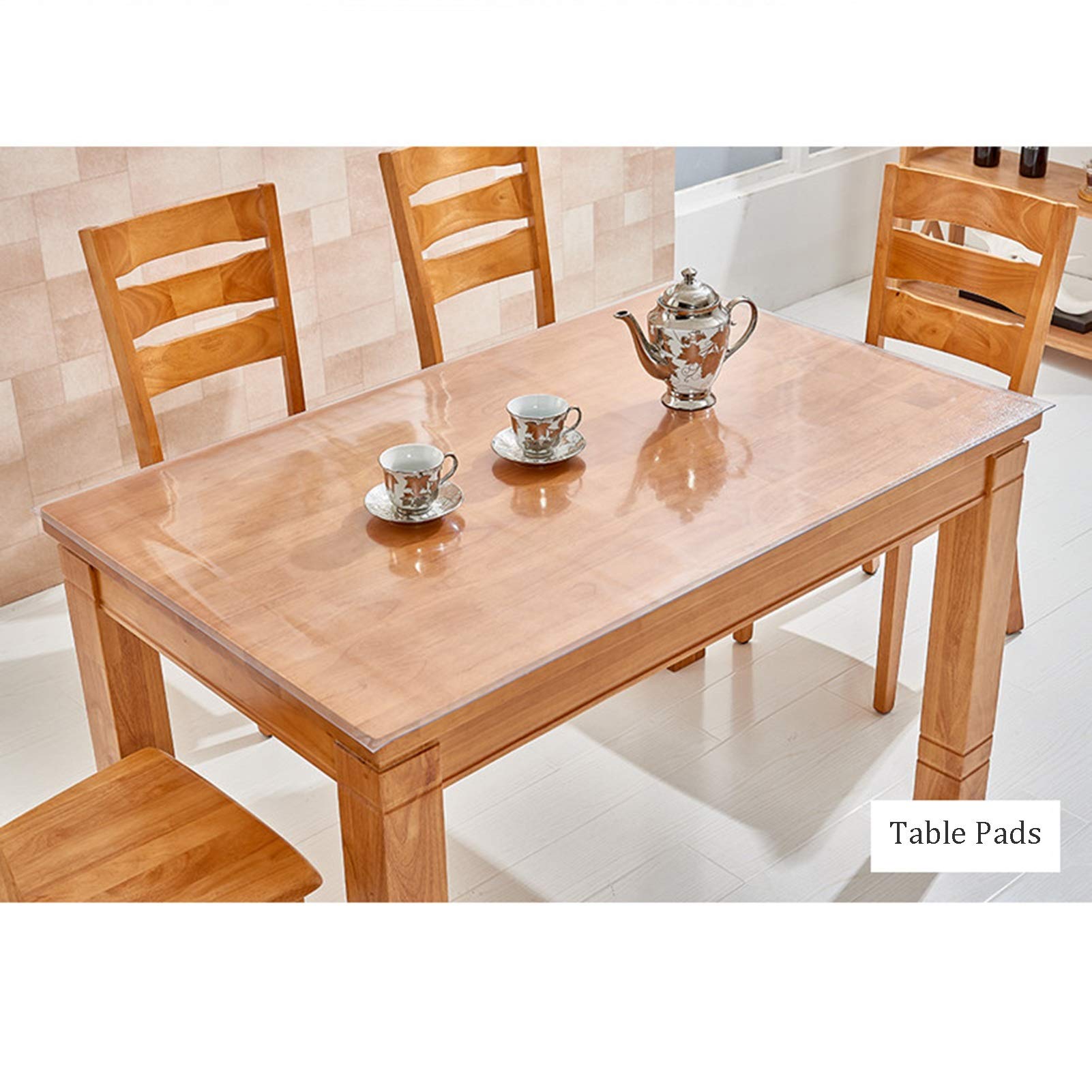 LSSB Tappetini per Ufficio per Ufficio, Cravatta/Trasparente PVC PVC Pellicola Pellicola Plastica Impermeabile Scrivania Plastica per Home Night Stand Cucina Camera da Letto, 4 Spessore