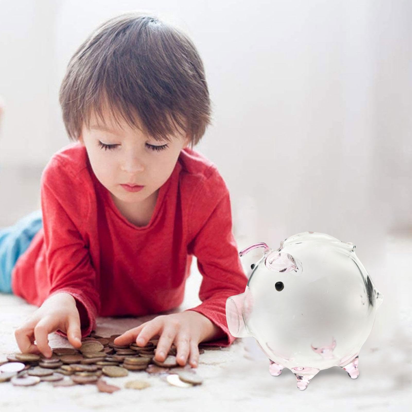 Amazon.co.jp: ラブリー貯金箱 - ガラス素材 透明コインバンク 装飾アクセント貯金箱 ポータブル貯金箱 | ガラスコインセーバーバンク  子供/男の子/女の子/大人の休日用 : おもちゃ