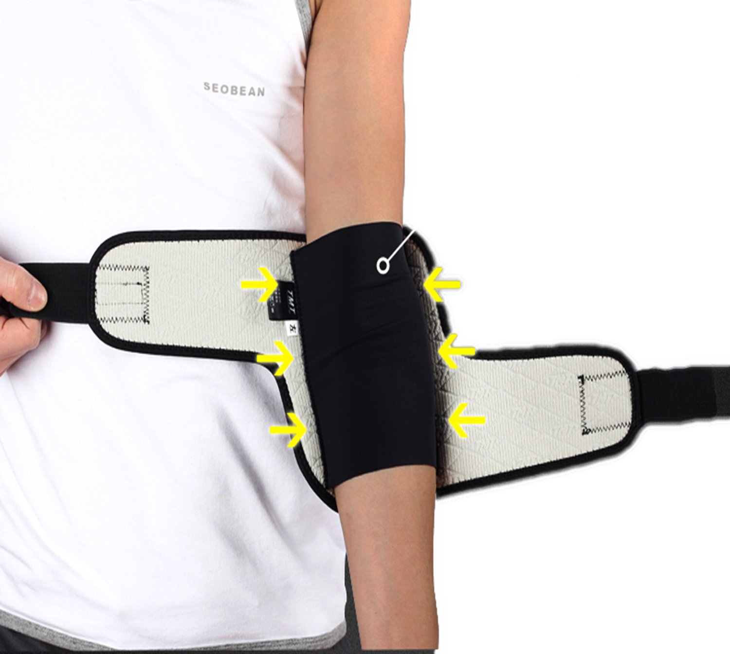 Di Grazia TMT Unisex Left Elbow Brace Compression Support Sleeve for Tendonitis,Tennis Elbow & Golf Elbow Treatment – Reduce Joint Pain During Any Activity.