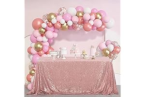 OQSQ RoseGold Glitter Tablecloth 50x80: Sparkle Tablecloths