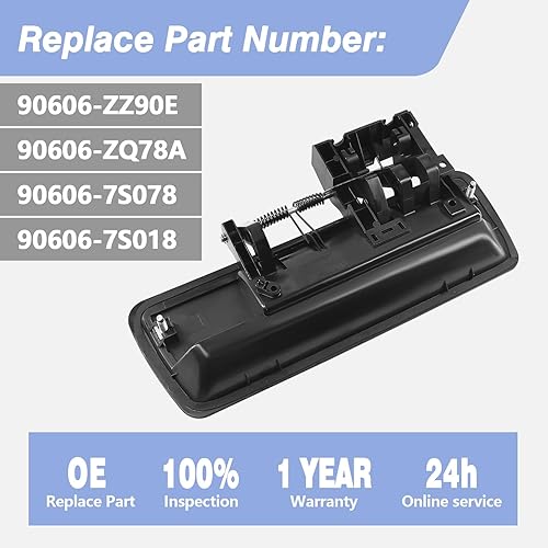 Miniatura 3 de CULMKARI 90606-ZZ90E - Kit de manija de liberación de ventana trasera para Nissan Armada 2004-2013 (sin agujero, negro)