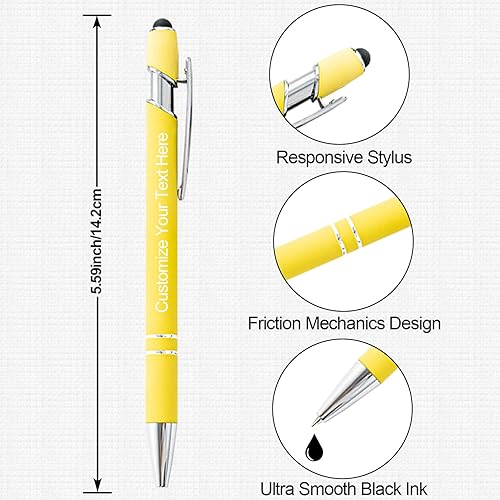 Miniatura 5 de AIFLM Bolígrafos personalizados con nombre a granel hasta 500 unidades de bolígrafos grabados gratis con tu nombre y texto para negocios