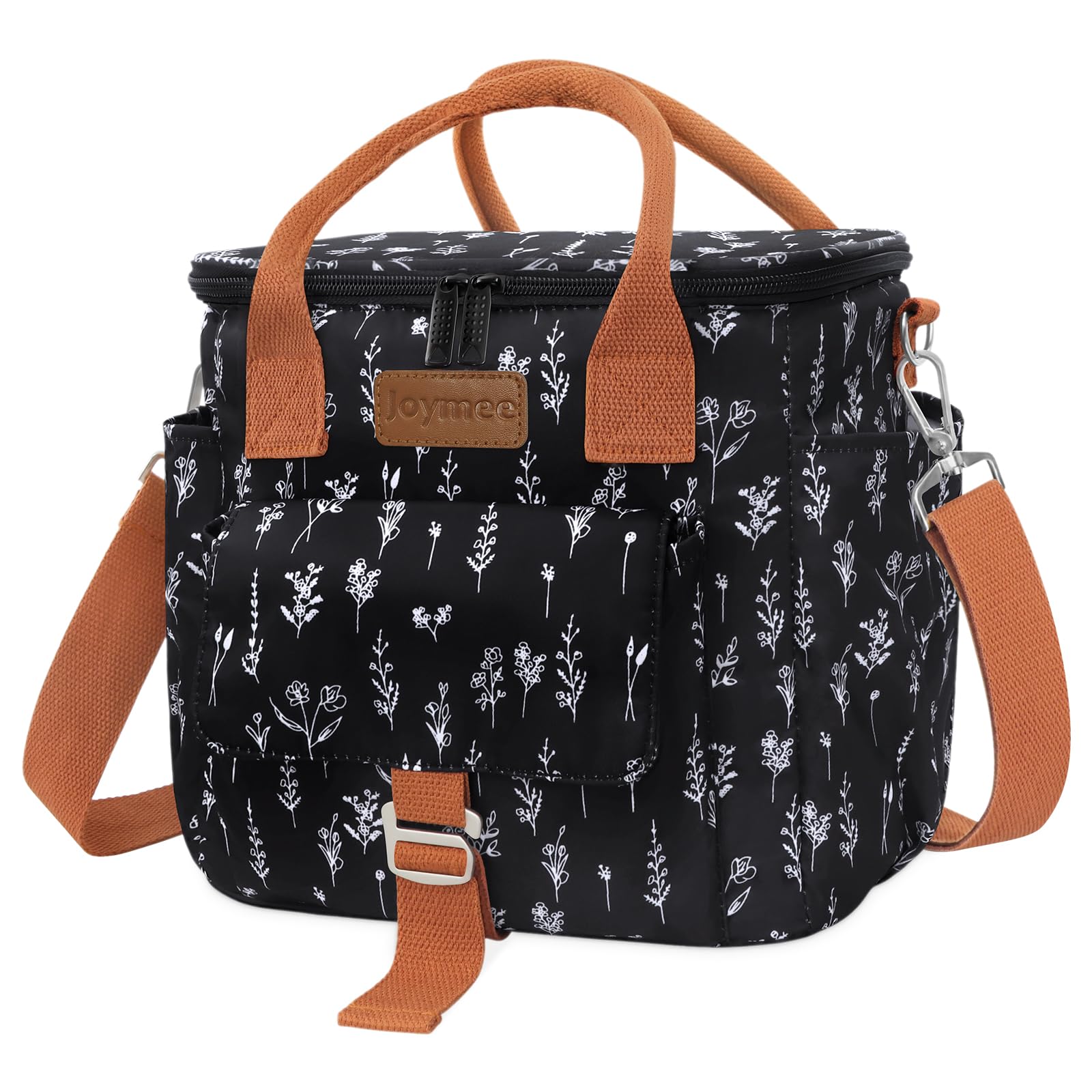 Joymee Large Insulated Lunch Bag for Women Adults, Reusable Waterproof Lunch Box for Work Picnic Camping, Small Lunch Cooler Leakproof Tote with Side