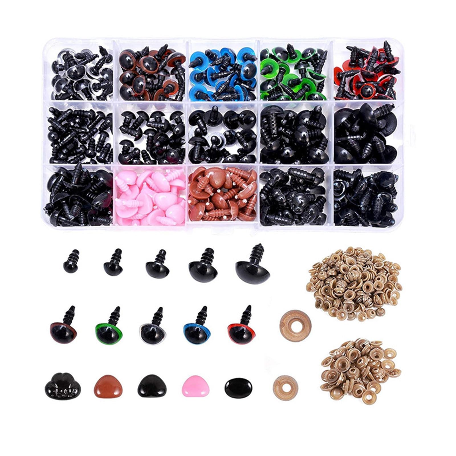 Tsophreniq 1Set Eyes Dolls Eye and Nose for Puppet Bear Craft Crochet Toy and Plush Animal Dolls Making Supplies for Crocheting