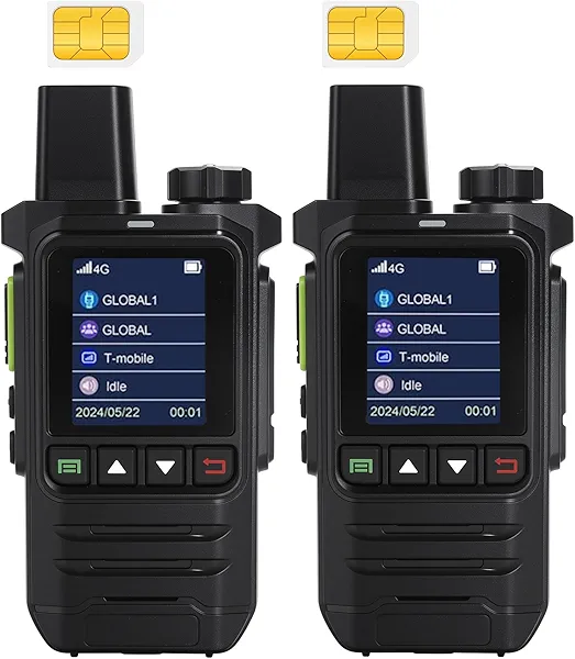 2-Pack Rapid Radios Unlimited Range with Sim Cards,Handheld POC Radio,PTT Radio Push to Talk Over Cellular Rapid Radios (2)