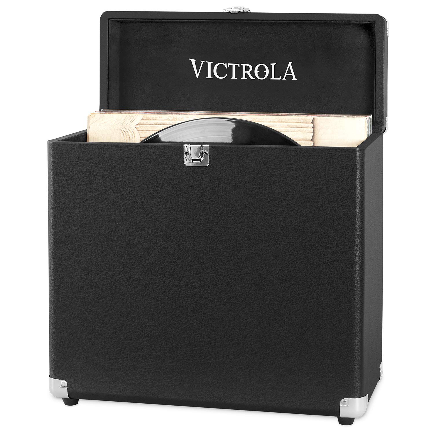 Victrola Vintage Vinyl Record Storage and Carrying Case, Fits all