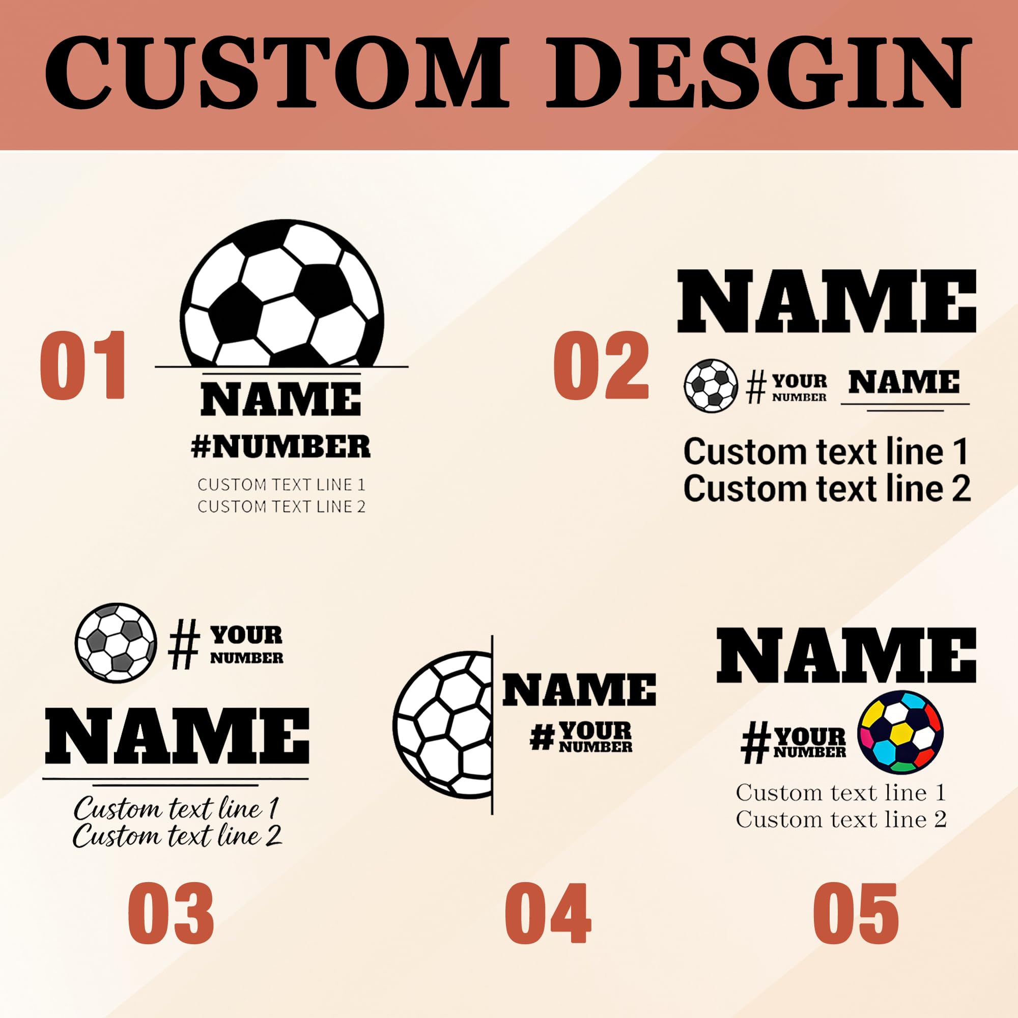 Pallone da calcio personalizzato con nome e foto, misure 5, 3 e 4, regalo per allenatori, papà, ragazzi, ragazze, appassionati di calcio, partite di calcio indoor/outdoor