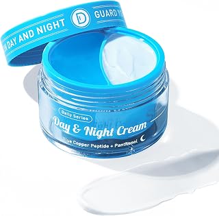 Day/Night Cream Set, Oil-Control Hydro Boost Day Gel with Blue Copper Peptide, Plumping Firming Renewal Night Cream with Panthenol, 2 in 1 Anti-aging Duo for All Skin, 2 * 1.7 Oz
