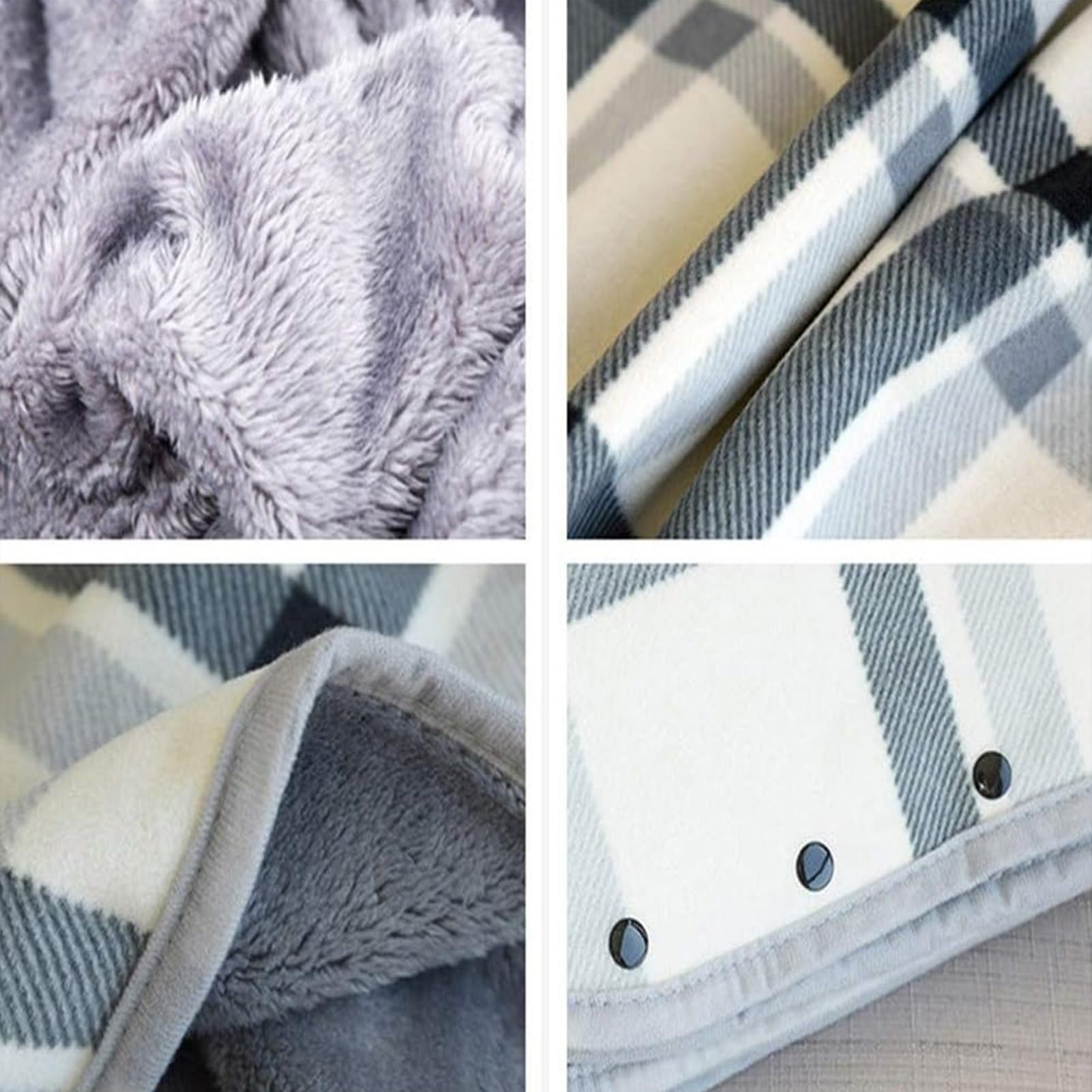 Manta para silla de ruedas, cubierta cálida de invierno, chal grueso, calentador de piernas con capucha, manta de invierno a cuadros para silla de ruedas, accesorio para silla de ruedas