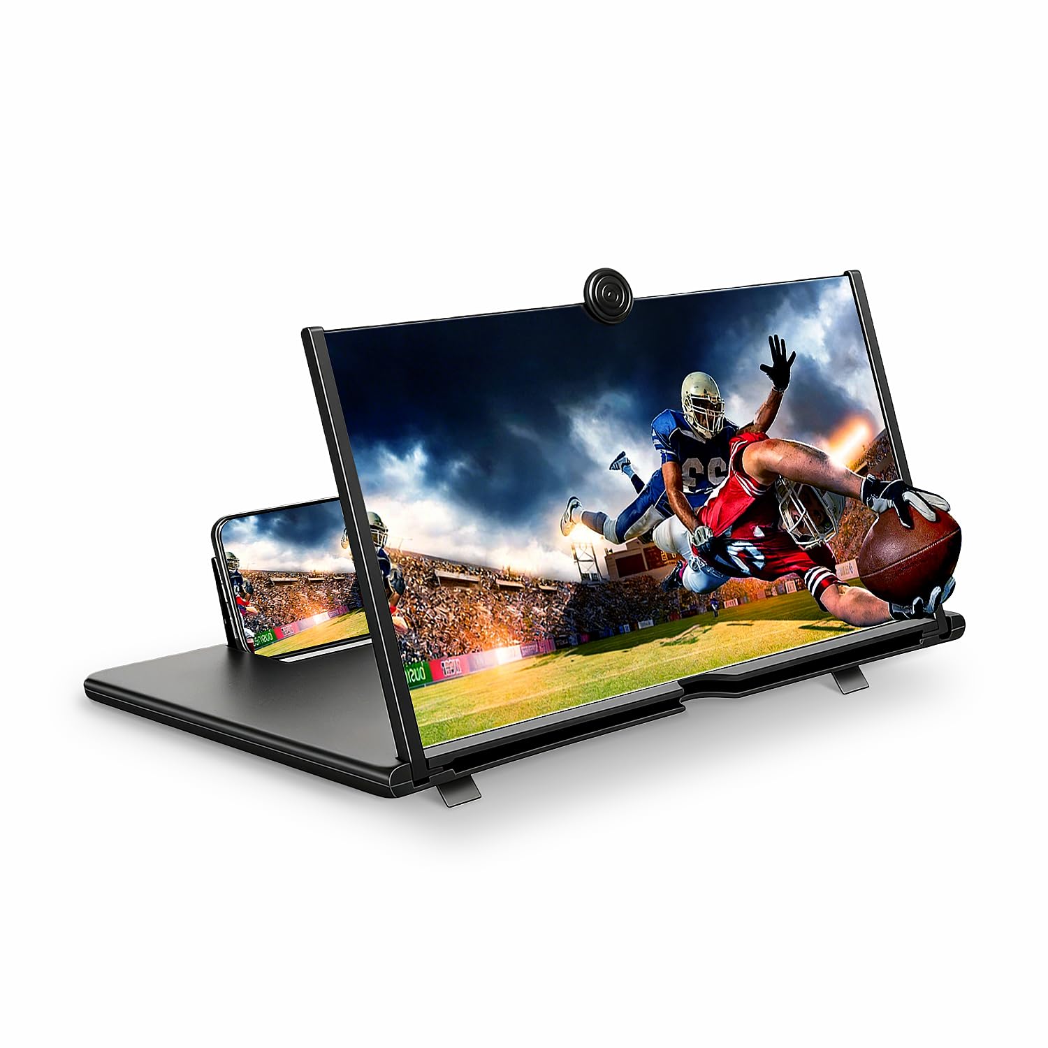for 18" Mobile Phone Screen Magnifier 3D HD Projector Screen for Movies, Videos, Foldable Stand with Screen Amplifier, Supports All Smartphones,18 inches — view 12