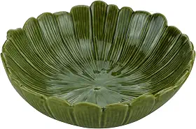 LYOR - Centro de Mesa Decorativo de Cerâmica Banana Leaf Verde 20cm x 20cm x 7cm