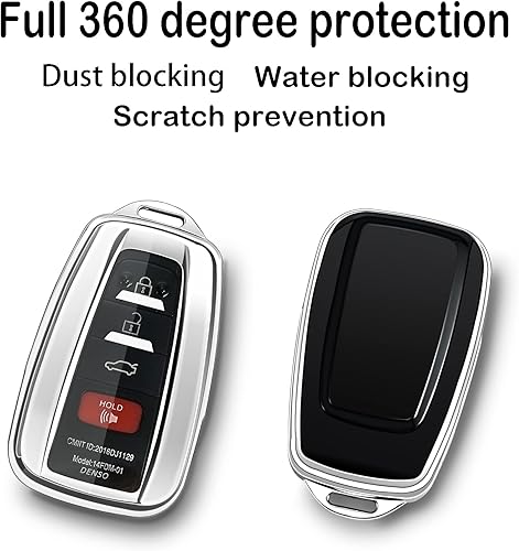 Miniatura 3 de Funda compatible con llavero Toyota, funda con llavero, TPU suave de protección de 360 grados para llave inteligente Camry RAV4 Highlander Avalon