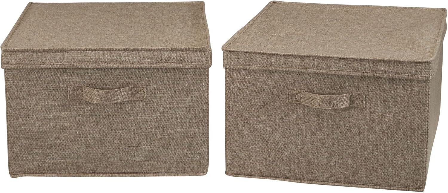 Household Essentials Jumbo Fabric Storage Bins with Lids