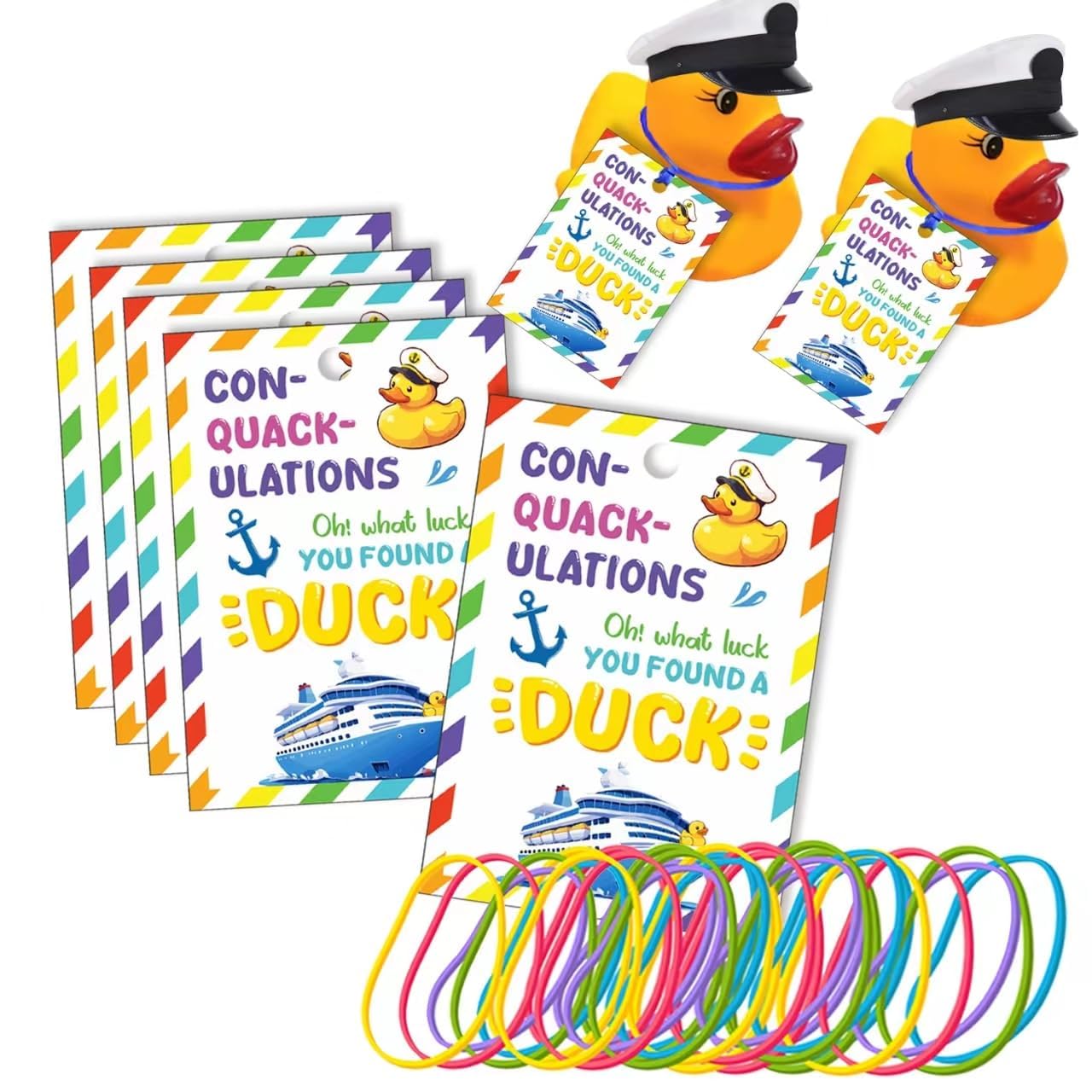You found a Duck Cruise Duck Tags, 50 Set, Rainbow Duck, Cruising Rubber Duck Games Card — image 1
