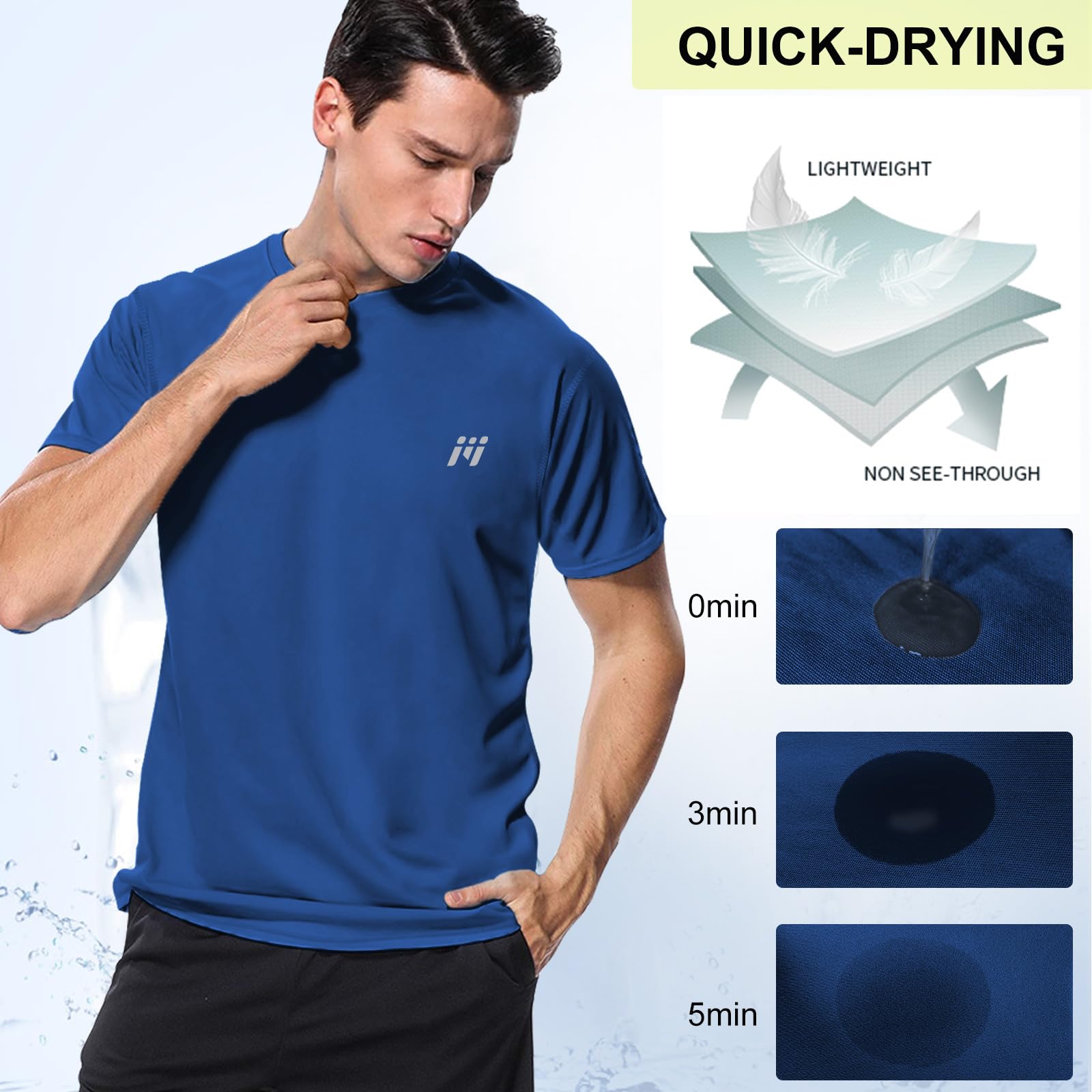 MeetHoo Rash Guard Hombre Camisa Manga Corta/Largas Camiseta UV Camisetas Deporte T-Shirt Deportiva de Protección Solar UV UPF 50+ para fútbol Atletismo Correr o Montañismo
